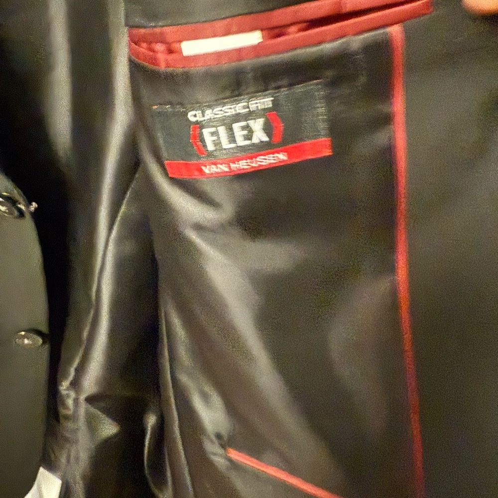 Van Heusen Flex Solid Black Suit Jacket/ Blazer - image 3